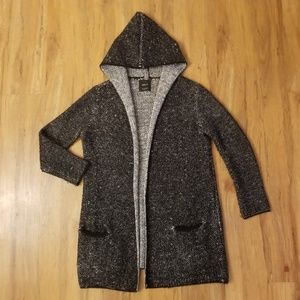 ZARA Open front Sweater Wrap w/ hood